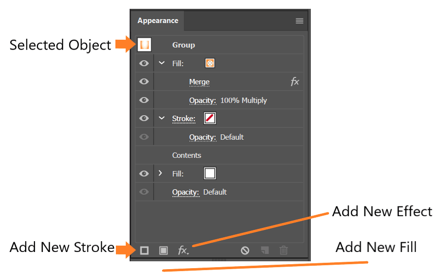 Appearance panel Adobe Illustrator myMusing