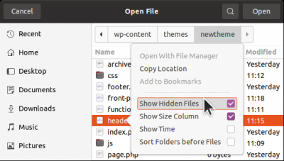 make ls show hidden files make ls show hidden files
