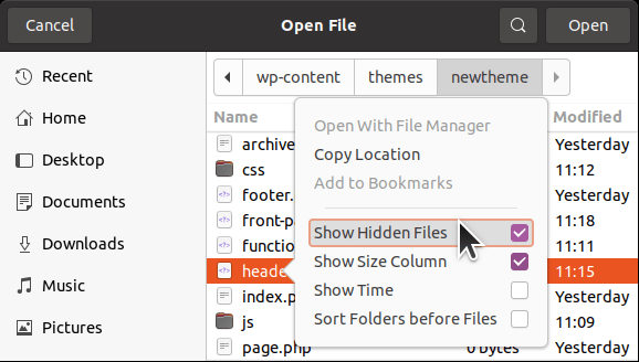 Display Hidden Files with Visual Studio Code