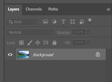 Lock icon in Layers panel
